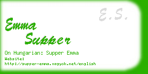 emma supper business card